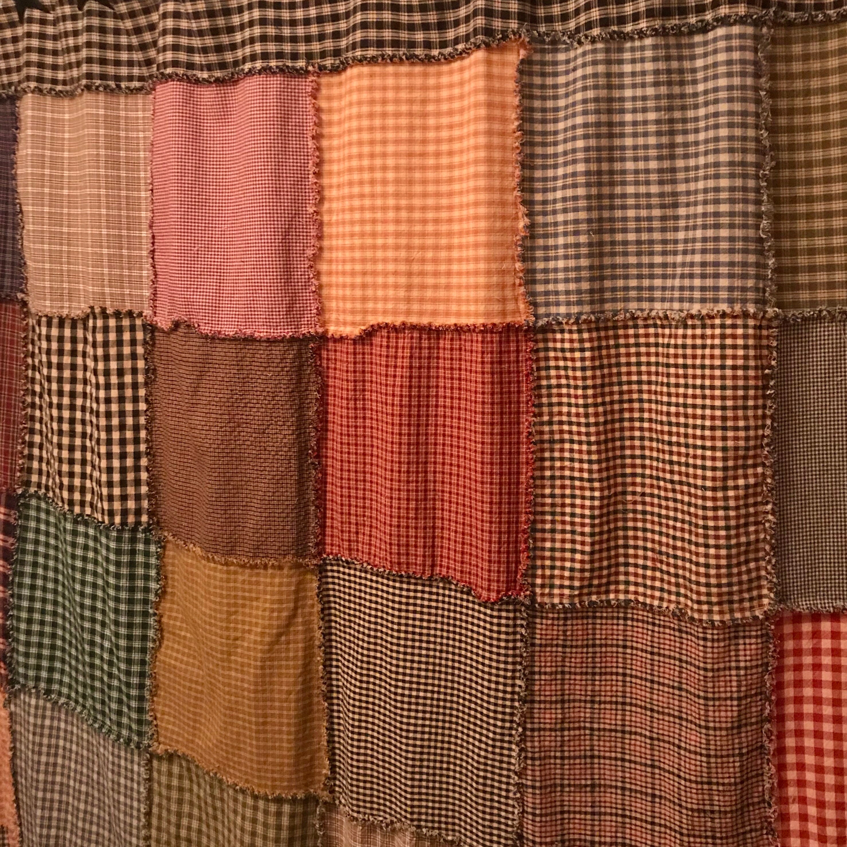 Primitive Rag Shower Curtain - Etsy