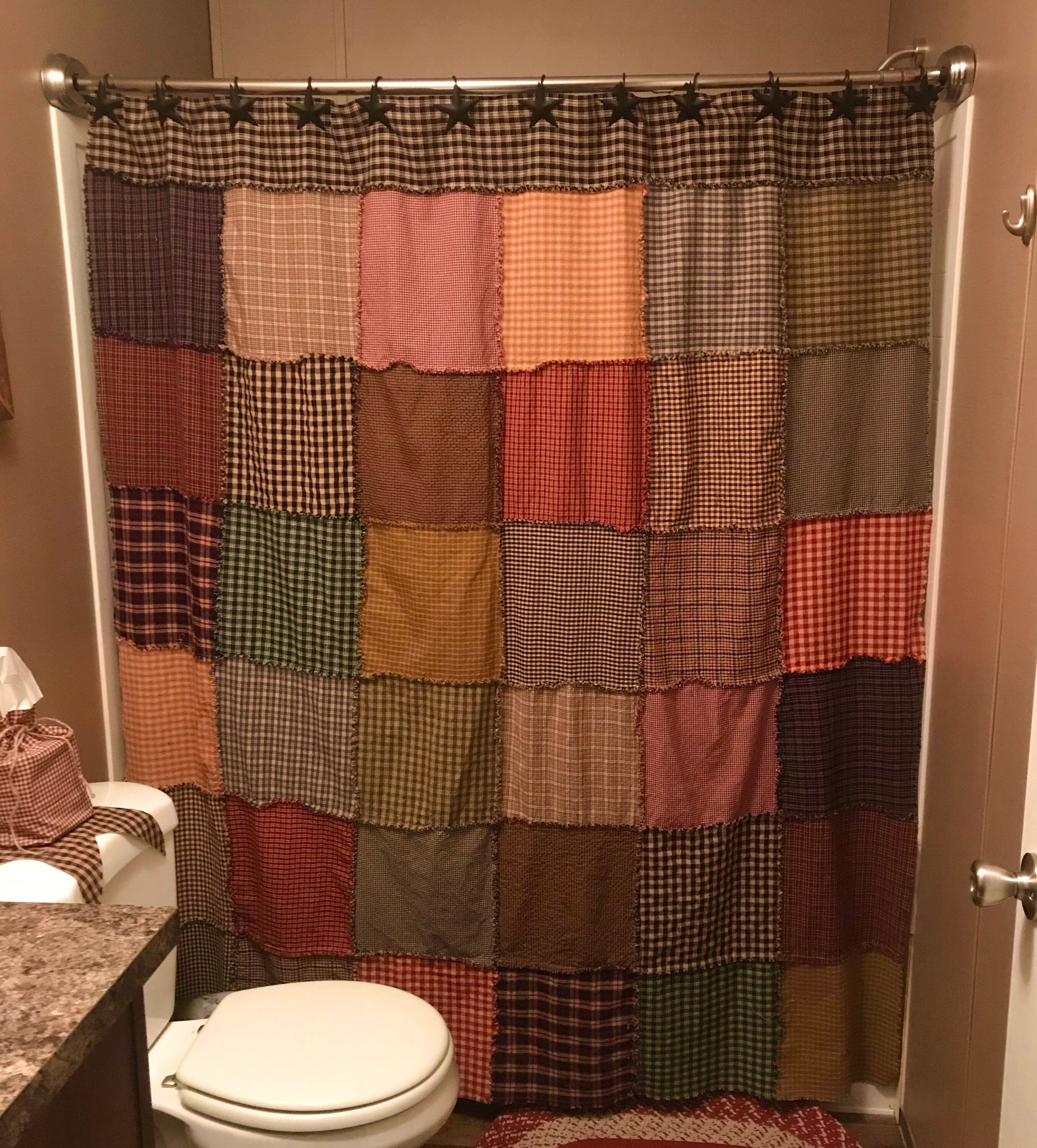 Primitive Rag Shower Curtain - Etsy