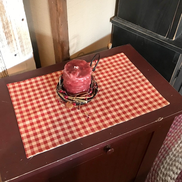 Primitive Candle Mat Etsy