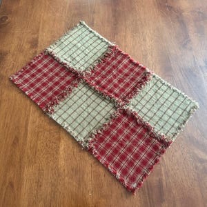 Primitive Rag Placemats, candle mat Bild 7