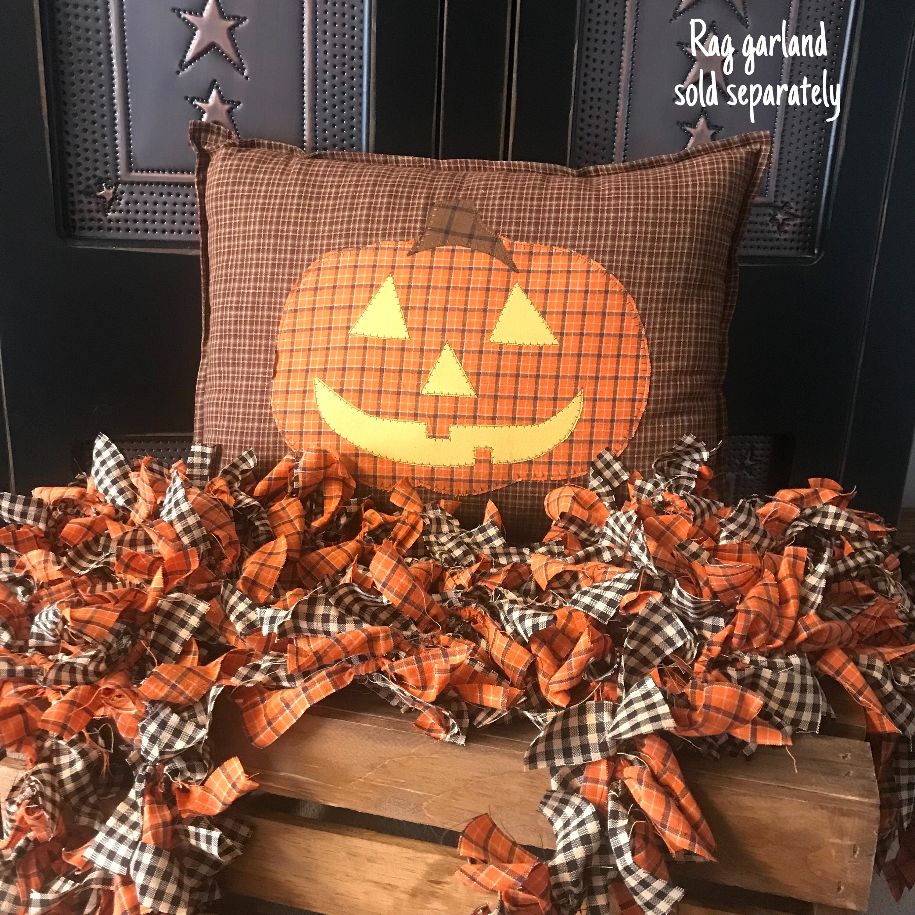 Primitive Jack O' Lantern Pillow, Pumpkin Pillow, Halloween Pillow - Etsy