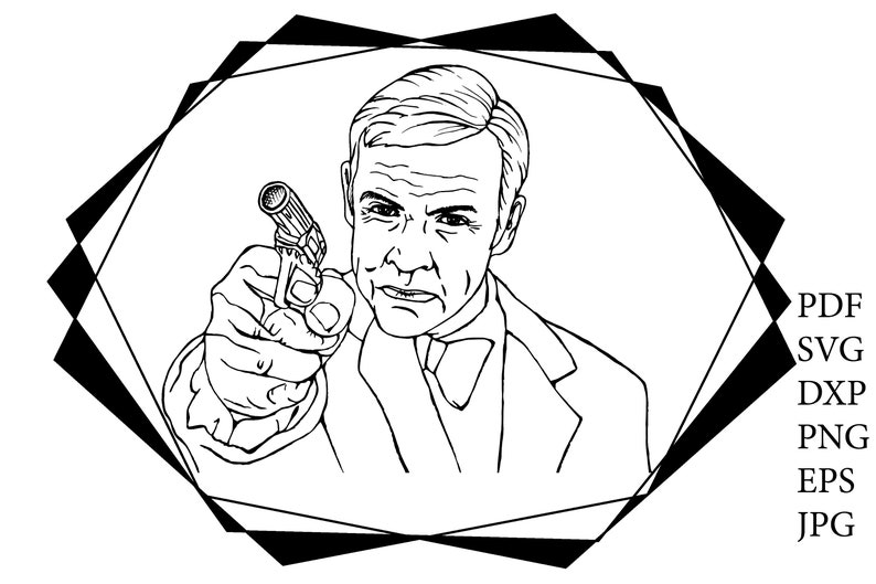 Download Sean Connery James Bond Bundle SVG Design. SVG design for | Etsy
