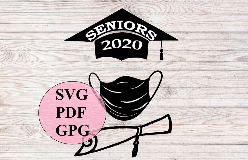 Download Graduation cap 2020 mask Seniors Class from vector file SVG | Etsy
