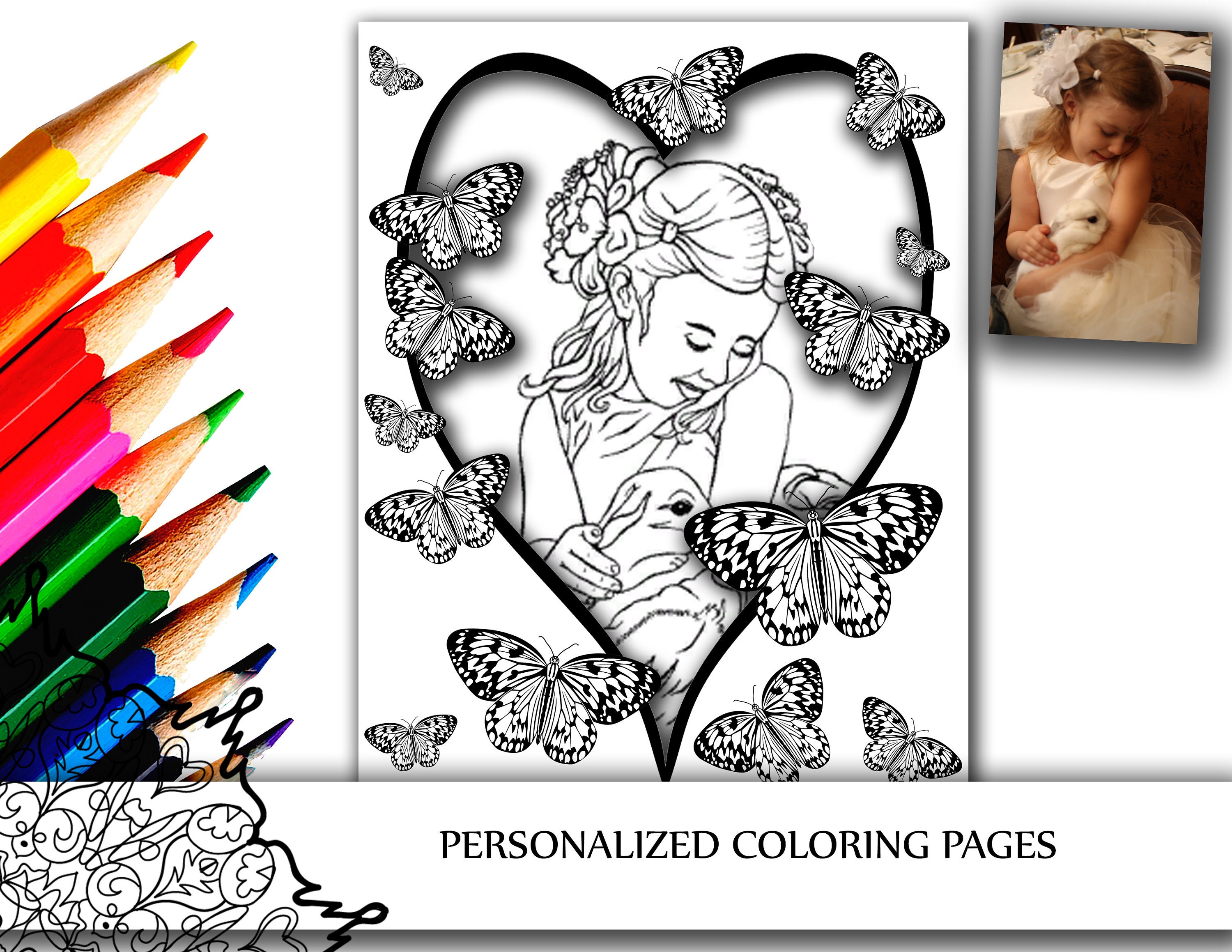 Personalized coloring custom coloring pages with your photo Etsy