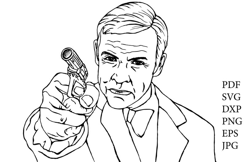Download Sean Connery James Bond Bundle SVG Design. SVG design for | Etsy