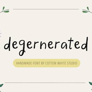 Degenerierte Handschriftliche Schrift | Schriftarten für Cricut | Procreate Schriftart | Hinweise Schriftart | Handgeschriebene Schrift | Handmade Schrift | Digitale Notizen