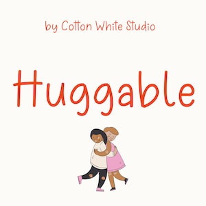 Huggable Handwritten Font | Goodnotes Fonts | Canva Fonts | Procreate Fonts | Cute Fonts | Planner Fonts | Handwritten | Script Font
