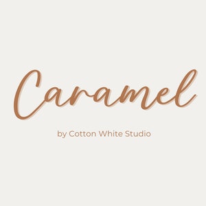 Karamell handgeschriebene Schriftart, Kalligraphieschrift, Signaturschrift, Logoschrift, Handschrift, Schreibschrift, Hochzeitsschrift, elegante Schrift, feminin
