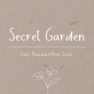 Secret Garden handgeschriebene Schrift | Schriftarten für Cricut | Procreate Schriftart | Hinweise Schriftart | Handgeschriebene Schrift | Handmade Schrift | Digitale Notizen