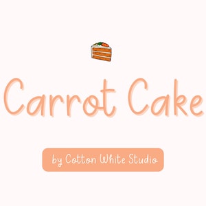 Police manuscrite de gâteau aux carottes | Procréer des polices | Polices Goodnotes | Polices du planificateur | Police mignonne | Toile | Polices artisanales | Polices Cricut Polices pour enfants
