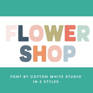 Flower Shop Bold Font | Groovy Fonts | Big Font | Collegiate Fonts | Procreate Font | T-shirt Font | Modern Fonts | Cricut Font | Block Font