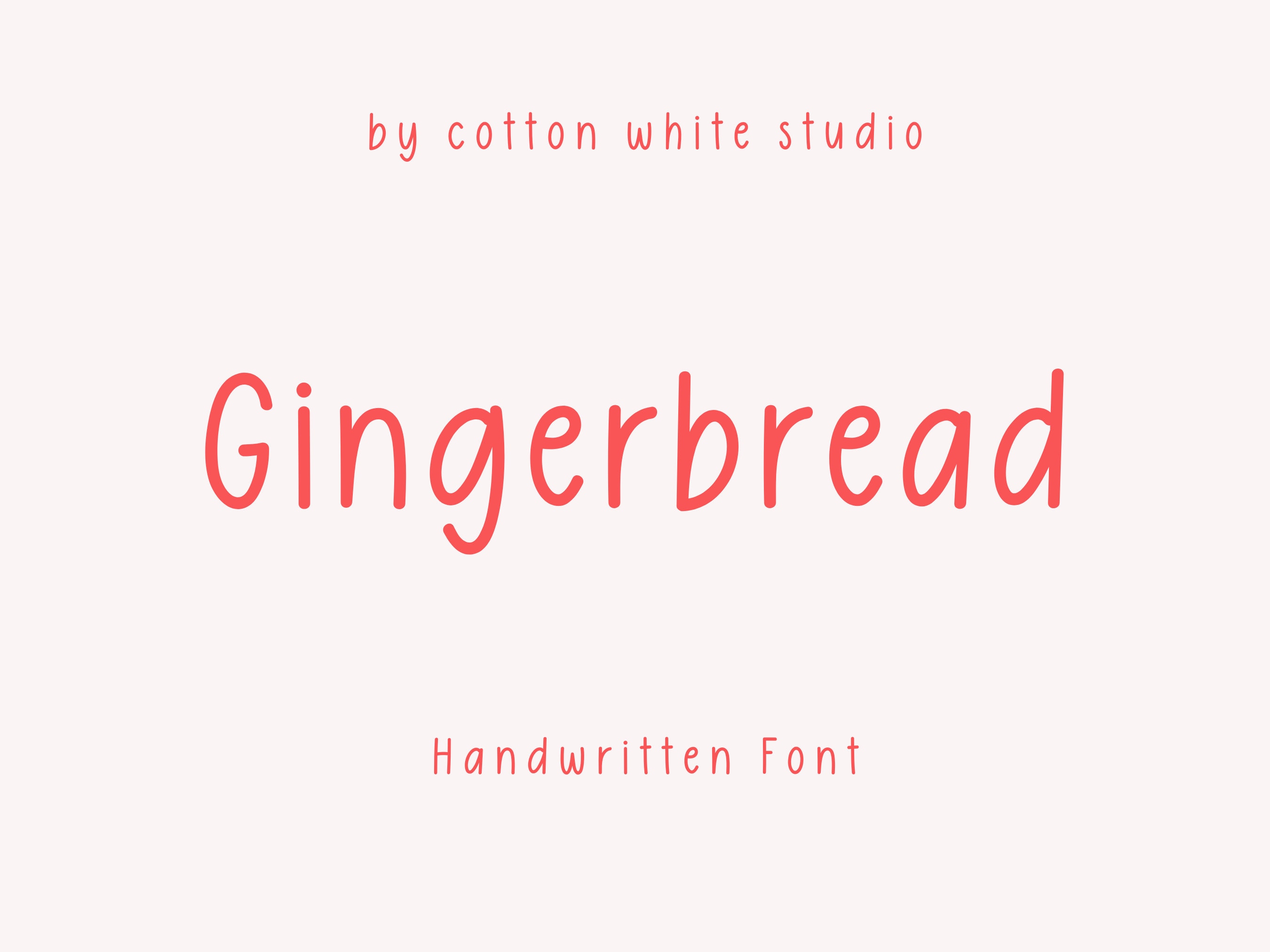 Gingerbread Handwritten Font | Procreate Fonts | Goodnotes Fonts | Planner Fonts | Cute Font | Canva | Craft Fonts | Cricut Fonts Kids Font
