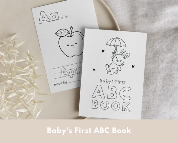 Baby's First ABC Book | Alphabet Book | Printable Alphabet | Baby Shower ABC Book | Printable ABC Baby | Printable Baby Alphabet Book |