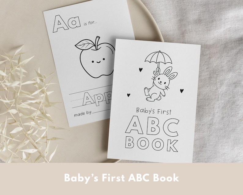 Baby's First ABC Book | Alphabet Book | Printable Alphabet | Baby Shower ABC Book | Printable ABC Baby | Printable Baby Alphabet Book | image 1