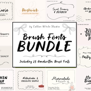 Brush Font Bundle| Procreate Fonts | Wedding Font |Goodnotes Fonts | Planner Fonts | Handwriting Font | Modern Font Fonts | Big Font Bundle