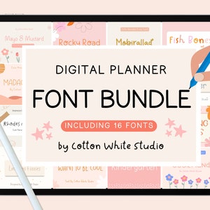 Handgeschriebenes Schriften-Bundle | Journal Schriftarten | Goodnotes Schriftarten | Procreate Schriftarten | Planer Schriftarten | Digitale Notizen Schriftart | iPad Schriftarten  |Einfache Schriftarten