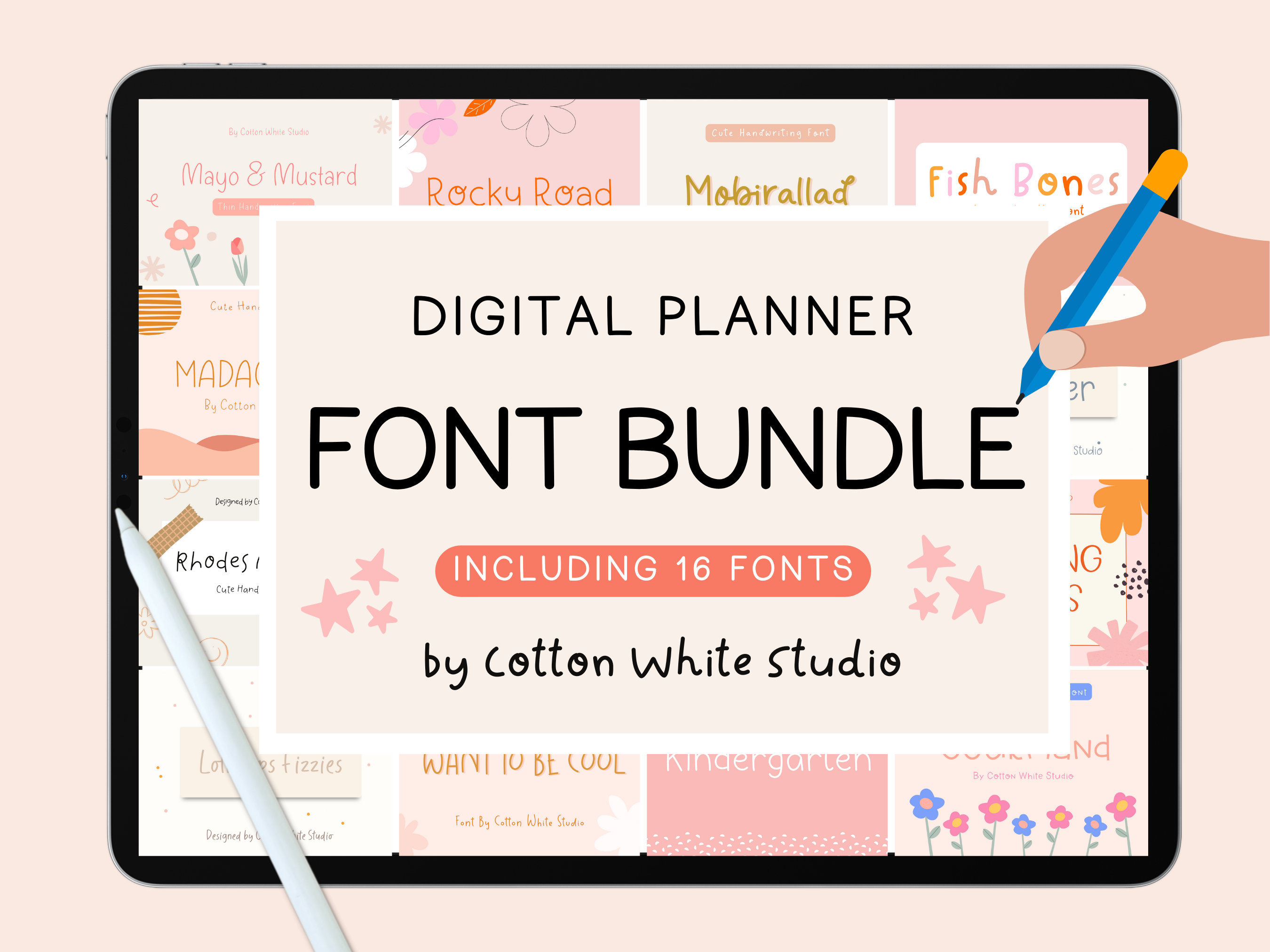 Handwritten Font Bundle | Journal Fonts | Goodnotes Fonts | Procreate Fonts | Planner Fonts | Digital Notes Font | iPad Fonts  |Simple Fonts