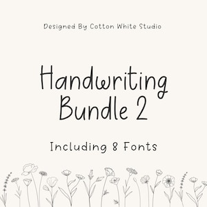 Handwriting Font Bundle 2 | Procreate Fonts | Goodnotes Fonts | Planner Fonts | Digital Notes Font | Canva | Teacher Fonts | Cricut Fonts |