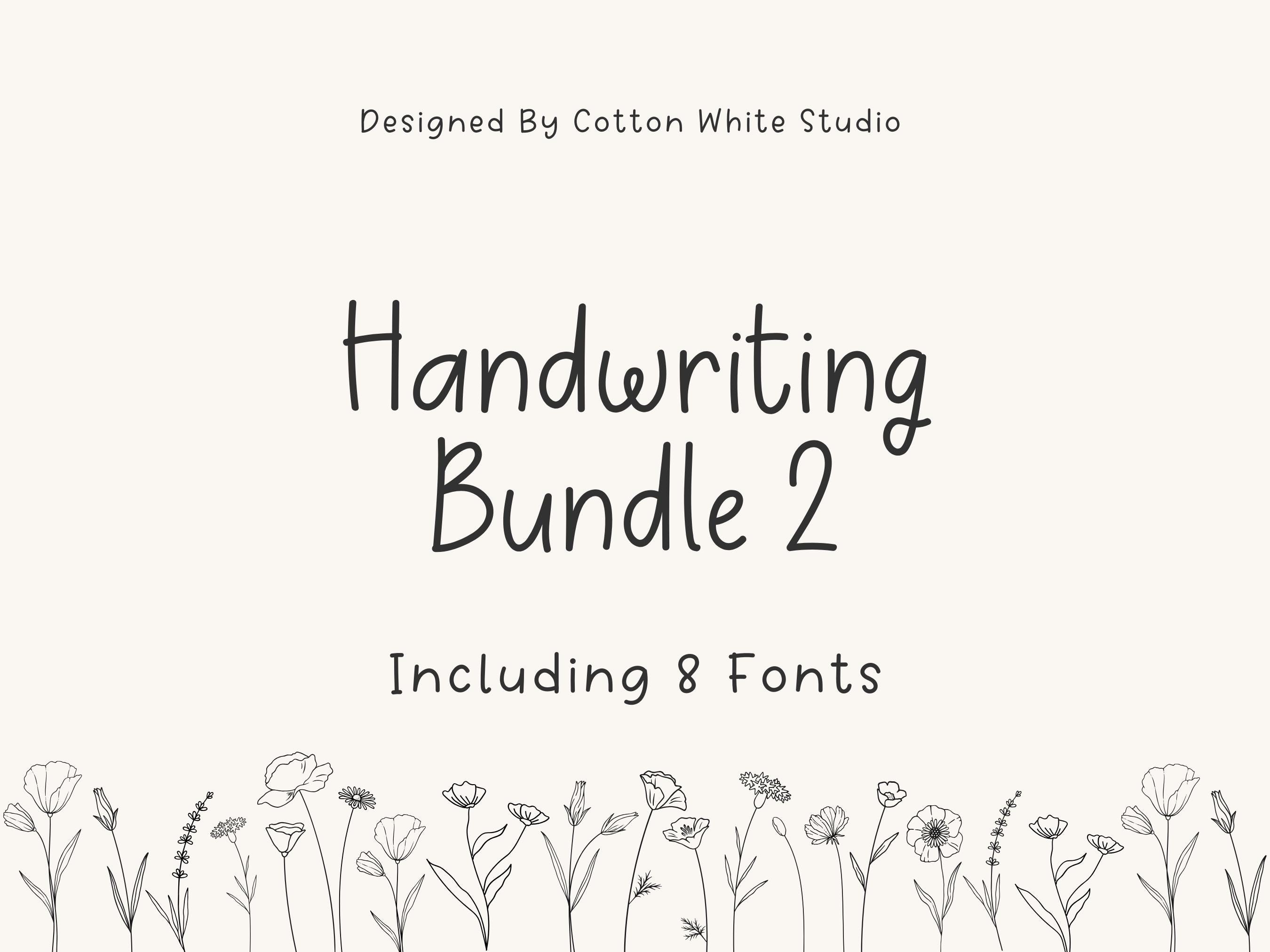 Handwriting Font Bundle 2 | Procreate Fonts | goodnotes Fonts | Planner ...