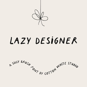 Fauler Designer | Niedliche Pinselschrift | Fun & Quirky handgeschriebene Schrift | Verspielte Schrift | Procreate Schriftarten | Craft Schriftarten | Quirky Font, Kinderschrift