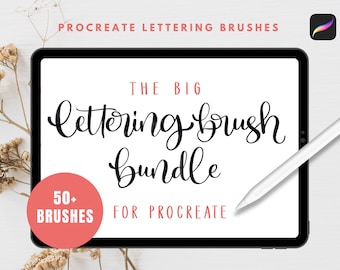 The Big Lettering Brush Bundle for Procreate | Calligraphy Brush | Lettering Brush Procreate | Procreate Brush Bundle | Glitter Brushes