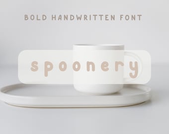Spoonery Crafting Font | Modern Font | Bold Font | Cricut Fonts | Procreate Fonts | Boho Font | Branding Font | Handwritten Font |Craft Font