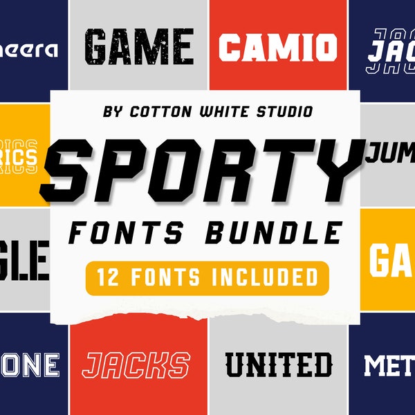 Sports Font Bundle, Collegiate Fonts, Craft Fonts, Masculine, Football Fonts, Cricut Font Bundle, Stencil Font, Sporty Fonts, Baseball Font