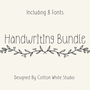 Handwritten Font Bundle | Procreate Fonts | Goodnotes Fonts | Planner Fonts | Digital Notes Font | Canva | Craft Fonts | Cricut Fonts |