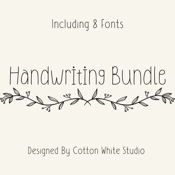 Handwritten Font Bundle | Procreate Fonts | Goodnotes Fonts | Planner Fonts | Digital Notes Font | Canva | Craft Fonts | Cricut Fonts |