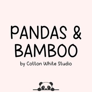 Manuscrite Pandas & Bamboo | Notes numériques | Polices Goodnotes | Polices de caractère | Police mignonne | Toile | Polices pour filles | Police de caractères | Mignonne