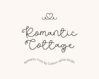 Carattere romantico stile cottage, carattere calligrafico, carattere per firma, carattere per logo, scrittura a mano, carattere corsivo, carattere per matrimonio, carattere elegante, femminile