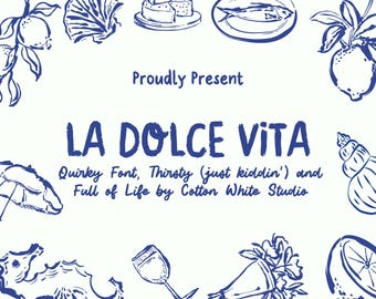 La Dolce Vita Brush Font - Handwritten Font Goodnotes Fonts | Wedding | Quirky Font | Handwriting Fonts | Messy Font | Procreate Font