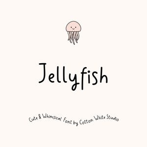 Manuscrite Jellyfish | Notes numériques | Polices Goodnotes | Polices de caractère | Police mignonne | Toile | Polices pour enfants | Police de caractère pour enseignants | Mignonne