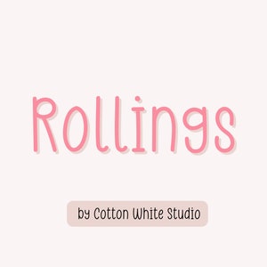 Police manuscrite Rollings, polices Procreate, polices Goodnotes, polices Planner, police mignonne, Canva, polices artisanales, polices Cricut, police pour enfants