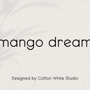 Carattere moderno Mango Dream / Sans Serif / Carattere base / Carattere di classe / Carattere di lusso / Carattere elegante / Carattere logo / Carattere semplice / Carattere Premium