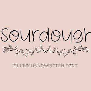 Sauerteig | Handgeschriebene Schrift | Niedliche Schrift | Procreate Schriftarten | Goodnotes-Schriftarten | Planer Schriftarten | Digitale Notizen Schriftart | Leinwand | Craft Schriftarten