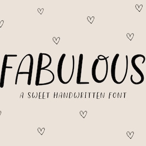 Fabulous | Fun & Quirky Handwritten Font | Playful Font | Procreate Fonts | Craft Fonts  | Cute Font