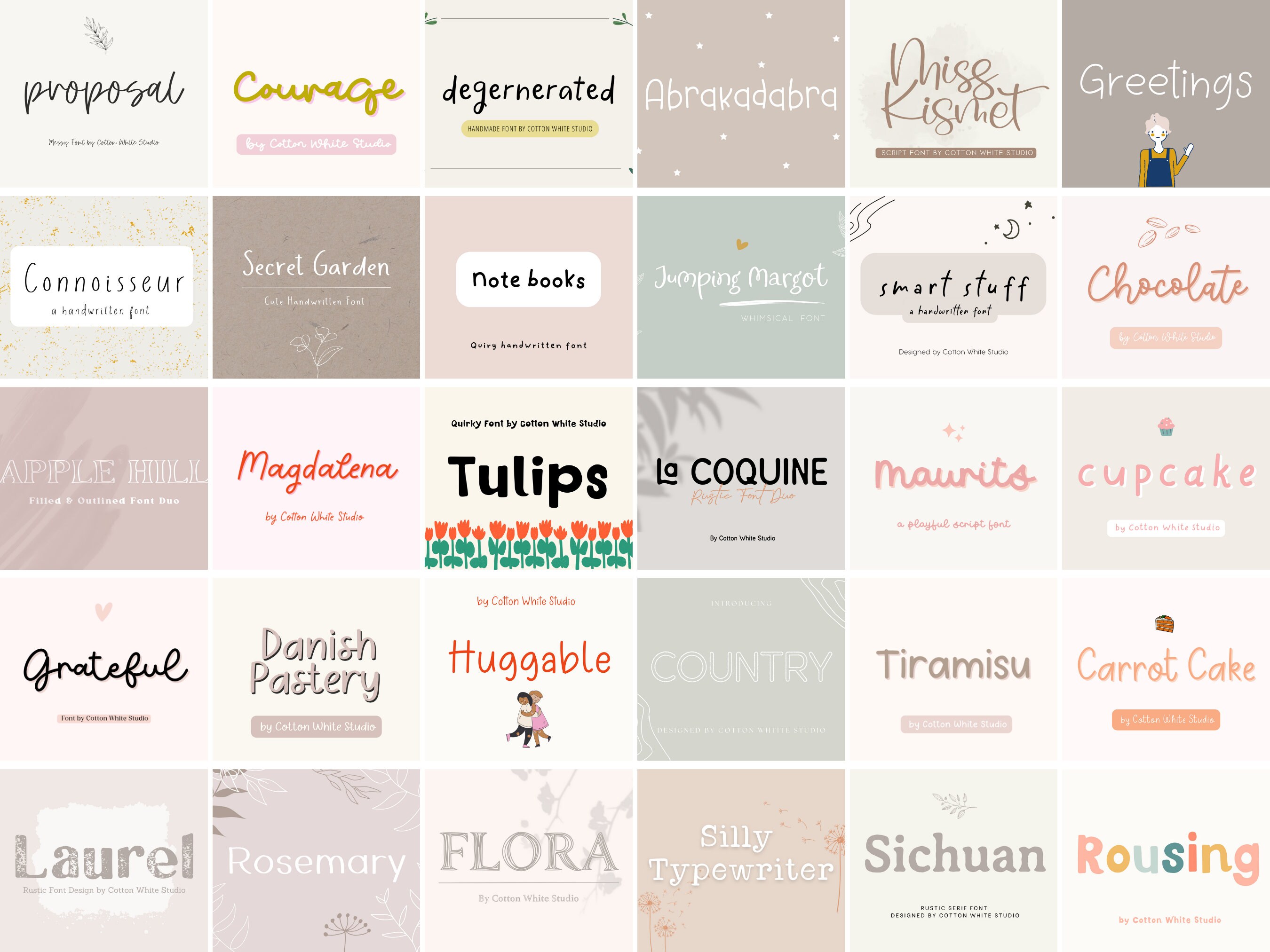 The Handwritten Font Bundle 3 | Procreate Fonts | goodnotes Fonts ...