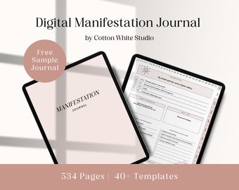 Manifestation Journal | Digital Manifesting Journal | Mindfulness Journal | Gratitude Journal | LoA | Self-Care Journal | Vision Board