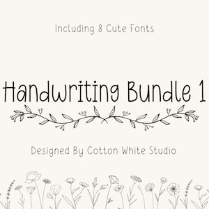 Handgeschriebenes Schriften-Bundle | Procreate Schriftarten | Goodnotes-Schriftarten | Planer Schriftarten | Digitale Notizen Schriftart | Leinwand | Craft Schriftarten | Cricut Schriftarten |
