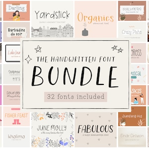 Das handgeschriebene Schriften-Bundle | Procreate Schriftarten | Goodnotes-Schriftarten | Planer Schriftarten | Digitale Notizen Schriftart | Leinwand | Craft Schriftarten | Cricut Schriftarten |