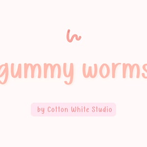 Gummy Worms Notes Handgeschriebene Schriftart, Procreate Schriftarten, Goodnotes Schriftarten, Planer Schriftarten, Niedliche Schriftart, Canva, Craft Schriftarten, Cricut Schriftarten, Kinderschriftart