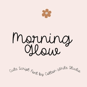 Manuscrite Morning Glow | Notes numériques | Polices Goodnotes | Polices de caractère | Police mignonne | Toile | Polices pour filles | Police du script de l'enseignant