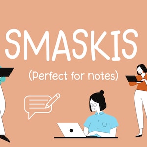 Manuscrite Smaskis | Police Goodnotes | Police de caractère pour la prise de notes | Notes d'étude | Police de caractère | Police d'écriture | Police de caractère manuscrite