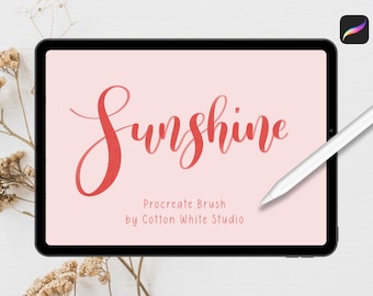 Procreate 用サンシャイン ブラシ | カリグラフィー ブラシ | Procreate レタリング ブラシ | Procreate ブラシ | Procreate ツール