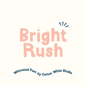 Bright Rush Cute Font | Fun & Quirky Handwritten Font | Playful Font | Procreate Fonts | Craft Fonts  | Font Digital, Kids Baby Font