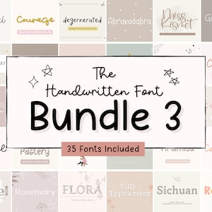 Das handgeschriebene Schriften-Bundle 3 | Procreate Schriftarten | Goodnotes-Schriftarten | Planer Schriftarten | Handschrift Schriftart | Leinwand | Corjl Schriftarten | Cricut Schriftarten |