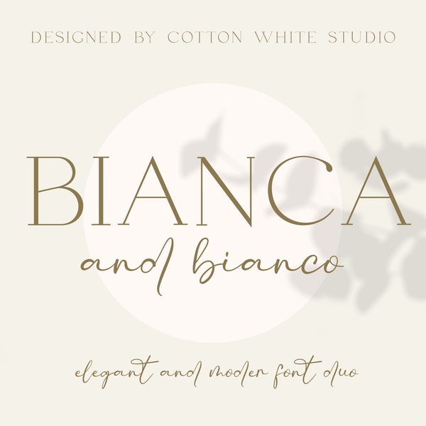 Bianca & Bianco Font Duo | Modern Fonts | Basic Fonts | Canva Fonts | Procreate Fonts | Feminine Fonts | Elegant Fonts | Chic Fonts