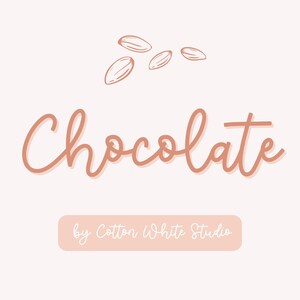 Chocolate Font - Handwritten Font | Cricut Fonts | Boho Font | Cursive Font | Wedding Font | Modern Script Font | Procreate Font feminine
