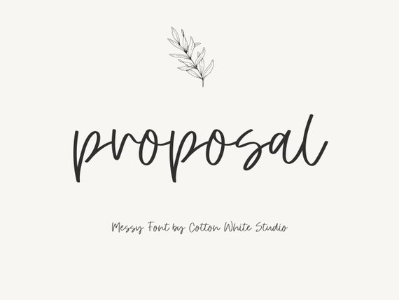 Proposal Font - Handwritten Font Goodnotes Fonts | Boho Font | Cursive Font | Handwriting Fonts | Modern Script Font | Procreate Font